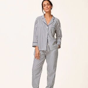 Sleepy Jones Marina Long Sleeve Pajamas Size L (washed not worn) new $198